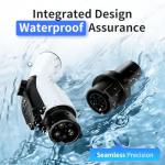 Wissandric EV Charger Extension Cable 25FT 50A Level 2 - Heavy Duty J1772 Extension Cord, 240V Waterproof 8 Gauge UL Certified EV Charging Extension Cord (25FT,50A)