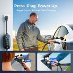 Grasside Carbon Fiber Level 2 Tesla Charger, 24A Adjustable Current/Timer/Smart Display, NEMA 14-30 Dryer Outlet & 14-50 Plug, 21FT Tesla Charging Cable, NACS Connector for All Tesla Models/Cybertruck