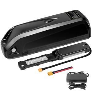 SEENRONGYUAN 48V Ebike Battery, Lithium Battery with 30A BMS for 0-1000W Motor, Includes USB Output, Safe Lock, Led Indicator Light and XT60 Connector(48V 16AH)