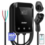 AIMILER Level 2 Electric Vehicle (EV) Charger(WiFi APP/Plug-Play), 48A, 25ft Cable ETL Certified, 240V Hardwired(No Plug) EVSE w/ J1772 Connector EV Electric Car Charging Stations for Home Level 2