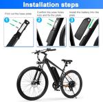 SEENRONGYUAN 48V Ebike Battery, Lithium Battery with 30A BMS for 0-1000W Motor, Includes USB Output, Safe Lock, Led Indicator Light and XT60 Connector(48V 16AH)