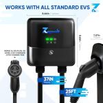 Zapvolt Level 2 EV Charger 40Amp 240V 9.6kW - 25FT Smart Wall Charging Station for Home, J1772 NEMA 14-50, with EV Charger Port Cover Waterproof, RFID Card, WiFi Enabled, UL Certified - GEN 2
