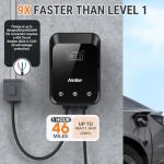 AIMILER Level 2 Electric Vehicle (EV) Charger(WiFi APP/Plug-Play), 48A, 25ft Cable ETL Certified, 240V Hardwired(No Plug) EVSE w/ J1772 Connector EV Electric Car Charging Stations for Home Level 2