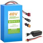 VATOSO 48V 20Ah Lithium-ion Battery Pack, Built-in 30A BMS, XT60/T-Plug Ready, with Charger, Connector, for 100W-1000W DIY Projects (48V20Ah)
