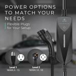 Lectron Level 1/2 (8A - 40A) J1772 Portable EV Charger - Dual-Level Electric Vehicle Charging Station with NEMA 14-50/5-15 Plug - Compatible with All J1772 EVs