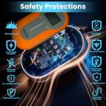 Traenvir Portable EV Charger Level 2, 40Amp EV Charger for All SAE J1772 EVs, 240V 9.6KW Electric Vehicle Charging Stations with NEMA 14-50 Plug, Smart App Control for Adjustable Current, 25FT Cable