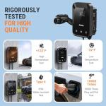 AIMILER Level 2 Electric Vehicle (EV) Charger(WiFi APP/Plug-Play), 48A, 25ft Cable ETL Certified, 240V Hardwired(No Plug) EVSE w/ J1772 Connector EV Electric Car Charging Stations for Home Level 2