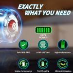 VATOSO 48V 20Ah Lithium-ion Battery Pack, Built-in 30A BMS, XT60/T-Plug Ready, with Charger, Connector, for 100W-1000W DIY Projects (48V20Ah)