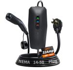 VDLPOWERVP Level 2 EV Charger for Tesla 32Amp, 7KW Electric Vehicle Portable Charger with 28FT Cable, Home EV Charging Station for Tesla, 240V NEMA 14-50 Plug