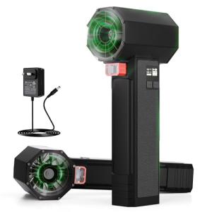 Turbo Dryer Blower for Car, 660CFM/220MPH Car Dryer Air Blower with 4-Speed & Turbo Mode, 750W & 64mm Duct, LED Light, Fast Charging, Lightweight Electric Leaf Blower for Car, Patio, Lawn & Garage Use