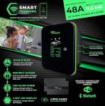 MACH 2:Fast Hardwired Level 2 EV Charger J1772 car Connector, 48 amp Garage-pro Wall-Mount EVSE - Electric Vehicle Charging Station. Accessories: 30ft Cable & Tesla NACS Portable Adapter Extension