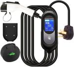 Level 2 EV Charger, 50 Amp, 240V, NEMA 14-50P Plug, 25FT Portable Electric Vehicle Charger for SAE J1772 Cars, Adjustable Current & Delay Timer, Fast Charging and Convenient for Home Use and Road Trip