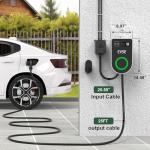 RUTU Ev Charger Level 2 J1772 Chargers, 48 Amp Level 2 Ev Charger Hardwired Up to 11.5Kw, Smart Electric Car Chargers with Flexible 25Ft Cable, 240v WiFi Enabled Electric Vehicle Charging Stations