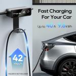 Chargingo Tesla Charger Level 1-2 EV Charger,120V-240V,40A, NEMA 5-15 & 6-20 Plug,25FT