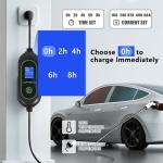 Liftsun Level 2 Fast EV Charger, 240V, 50Amp, 12KW Adjustable Current & Schedule Charging,Home Wall Mount Electric Vehicle Charging Station,SAE J1772 Charger, NEMA14-50P with 25ft Premium Cable.