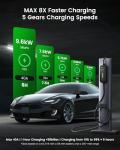 40A Tesla Level 2 Fast Charger, [1.8″Led Screen, 16-40A Adjustable Current & Timer], 240V Nema 14-50 Plug, 25ft Tesla Home or Mobile Charger, Wall Mount, Ip67/Ip65, Wall Connector for Model X/Y/3/S
