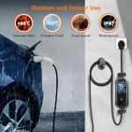 HUSTIAN Level 2 EV Charger 40 Amp 110-240V 30ft Cable NEMA 14-50P, Mobile Portable Electric Vehicle Charger Plug-in Home EV Charging Station for SAE J1772 Evs Adjustable Current ﻿