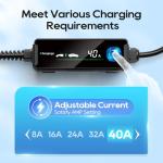 Chargingo Tesla Charger Level 1-2 EV Charger,120V-240V,40A, NEMA 5-15 & 6-20 Plug,25FT