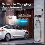 Chargingo Tesla Charger Level 1-2 EV Charger,120V-240V,40A, NEMA 5-15 & 6-20 Plug,25FT