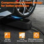 HUSTIAN Level 2 EV Charger 40 Amp 110-240V 30ft Cable NEMA 14-50P, Mobile Portable Electric Vehicle Charger Plug-in Home EV Charging Station for SAE J1772 Evs Adjustable Current ﻿