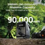 EF ECOFLOW TRAIL 300 DC Solar Generator with 110W Solar Panel, 288Wh LiFePO4 Power Bank, Power Station, for Camping, Travel, and Emergency Power