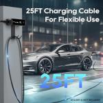Chargingo Tesla Charger Level 1-2 EV Charger,120V-240V,40A, NEMA 5-15 & 6-20 Plug,25FT