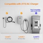 VIVAVOLT J1772 EV Extension Cable 40ft,40A Safe Continuous 9.6KW Charging,Compatible with All J1772 Level 1/2 Chargers & EVs (40FT 40A)