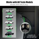 ChargeEZ Tesla Portable Charger Level 2-40 Amp Home/Outdoor EV Charger with Smart App, Delay Timer, 25Ft Cable, NEMA 14-50 Plug, FCC/UL/ETL Certified, Compatible with Model 3/Y/X/S/Cybertruck(NACS)