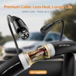 VIVAVOLT J1772 EV Extension Cable 40ft,40A Safe Continuous 9.6KW Charging,Compatible with All J1772 Level 1/2 Chargers & EVs (40FT 40A)