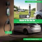 ChargeEZ Tesla Portable Charger Level 2-40 Amp Home/Outdoor EV Charger with Smart App, Delay Timer, 25Ft Cable, NEMA 14-50 Plug, FCC/UL/ETL Certified, Compatible with Model 3/Y/X/S/Cybertruck(NACS)