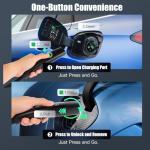 ChargeEZ Tesla Portable Charger Level 2-40 Amp Home/Outdoor EV Charger with Smart App, Delay Timer, 25Ft Cable, NEMA 14-50 Plug, FCC/UL/ETL Certified, Compatible with Model 3/Y/X/S/Cybertruck(NACS)