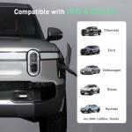 JEEKVISEN Level 1/2 EV Charger, 9.6kW 40A 240V, 25' Cable, ETL Certified,NEMA 14-50 & 5-15 Plug,Adjustable 16A-40A, J1772 Portable EV Charging Station for Home/Outdoor Use