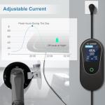 40 Amp Level 2 / Level 1 Portable EV Charger Station for SAE J1772 EV Cars (240 Volt, 25ft Cable), FCC and UL Certified, with NEMA 14-50 Plug and 5-15 to 6-20 Plug Options and J1772 to Tesla Adapter