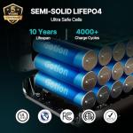 Dabbsson 768Wh Portable Power Station,Solar Generator,Up to 900W AC Output,1.5X Extended Runtime,Recharge 100% in 1.6 Hrs, 600L Semi-Solid LiFePO4,EPS,100W USB-C,for Camping RV Home