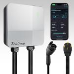 Level 2 EV Charger 40 Amp - 9.6kW Smart WiFi EV Chargers for Home Level 2 240v NEMA 14-50 Plug- Outdoor, Indoor 25'Cable,Electric Car Charger - J1772 Connector - ETL Certified