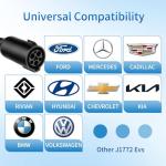 WenStorm 50A 30FT J1772 EV Extension Cable, Level 2 EV Charger Extension Cord, Heavy-Duty 240V EV Extension Cable for Fast Charging (30FT)