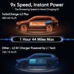 Level 2 EV Charger 40 Amp - 9.6kW Smart WiFi EV Chargers for Home Level 2 240v NEMA 14-50 Plug- Outdoor, Indoor 25'Cable,Electric Car Charger - J1772 Connector - ETL Certified