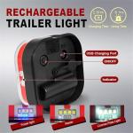 GDSAFS Magnetic Wireless Tail Lights for Trailer, Wireless Trailer Lights Kit, Rechargeable LED Cordless Bluetooth Tail Light for Towing, for Rv Camper Boat Caravan, IP67 Waterproof (2Set)