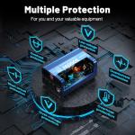 3000 Watt Pure Sine Wave Power Inverter 24V DC to 110V 120V Converter for Home, RV and Off-Grid Solar Systems with 3 AC Outlets, Dual USB Ports, LCD Display and Remote Control