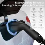 Level 2 EV Charger 40 Amp - 9.6kW Smart WiFi EV Chargers for Home Level 2 240v NEMA 14-50 Plug- Outdoor, Indoor 25'Cable,Electric Car Charger - J1772 Connector - ETL Certified