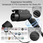 Level 2 EV Charger 40 Amp - 9.6kW Smart WiFi EV Chargers for Home Level 2 240v NEMA 14-50 Plug- Outdoor, Indoor 25'Cable,Electric Car Charger - J1772 Connector - ETL Certified