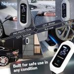 EV Charger Level 2, 40A Amp Portable EV Charger for All SAE J1772 EVs Without Adapter, 25FT+2FT Cable, 9.6KW EV Car Charging Station with App Control, Electric Vehicle Chargers(240V, NEMA14-50 Plug)