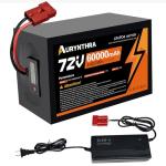 AURYNTHRA 72V 60Ah LiFePO4 E-Bike Battery Pack,3500W Motor Ready, Long Range with 50A BMS Protection, LED Display & Fast Charger for E-Bike/Scooter/Motorcycle