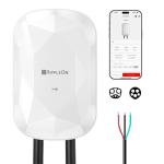 RIPPLEON Level 2 EV Charger w/Tesla Adapter 11.5KW J1772 Hardwired for Home - 48Amp Smart WiFi Wall Charger Station, 25Ft Cable 240V Electric Vehicle Charger, ETL, FCC, Energy Star Certified White