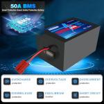 MFAOSHI 72V 30Ah LiFePO4 Battery Pack with 2A Fast Charger | LCD Display & 50A BMS | Anderson Connector for 0-3500W Motors,for E-Bike, Scooter,