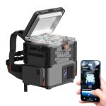 LiTHELi FrozenPack Wild 12V Car Refrigerator & Portable Electric Cooler, 20L/21QT Backpack Design, -4~68℉ Travel Fridge Freezer for Camping, Road Trips, RV, Boat&Beach（Without Battery）