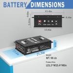 Paoweric 36V 135Ah LiFePO4 Lithium Battery with Charger, Built-in Smart 200A BMS, with LCD Monitor and APP, Max.7680KW Power Output, Perfect for Golf Cart, Trolling Motor, Off Grid