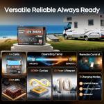 HumsiENK 12V 314Ah (300Ah) LiFePO4 Lithium Battery Bluetooth MINI, 2PACK Built-in 200A BMS, Max. 4190Wh Energy, EV A+ Cells 15000 Deep Cycles Batterys for RV, Marine, Solar