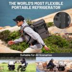 LiTHELi FrozenPack Wild 12V Car Refrigerator & Portable Electric Cooler, 20L/21QT Backpack Design, -4~68℉ Travel Fridge Freezer for Camping, Road Trips, RV, Boat&Beach（Without Battery）