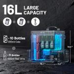 LiTHELi FrozenPack Wild 12V Car Refrigerator & Portable Electric Cooler, 20L/21QT Backpack Design, -4~68℉ Travel Fridge Freezer for Camping, Road Trips, RV, Boat&Beach（Without Battery）